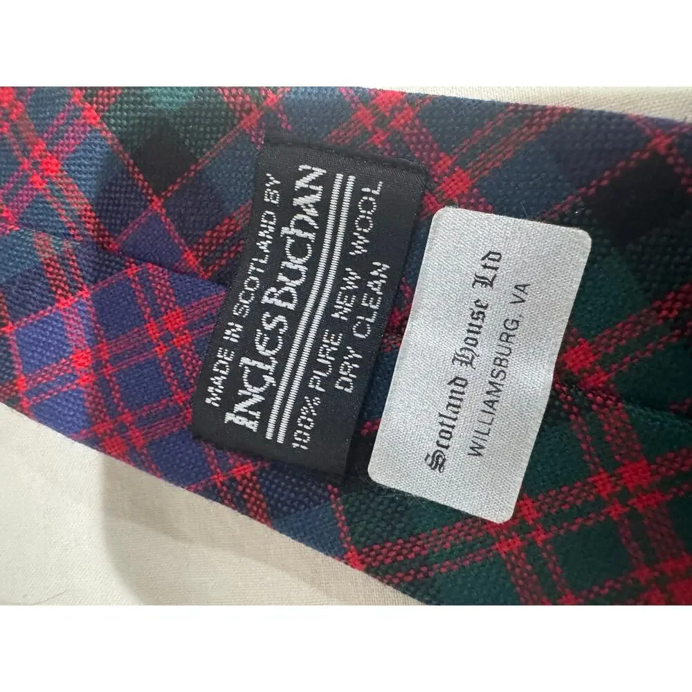 Ingles Buchan Wool Scotland Tartan Plaid Tie
